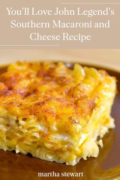 how to make southern - style macaroni and cheese with text overlay that reads, how to make southern - style macaroni and cheese