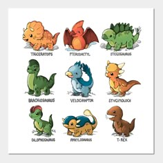 the different types of dinosaurs and their names