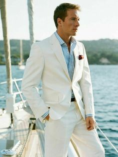 Men Ivory Off White Suits Designer Grooms Wedding Dinner Suits (Coat+Pant) #Handmade #TwoButton Linen Wedding Suit, Beach Wedding Groom Attire, Mens Beach Wedding Attire, Beach Wedding Men, Terno Slim Fit, Linen Suits For Men, Beach Wedding Suits, White Wedding Suit, White Linen Suit