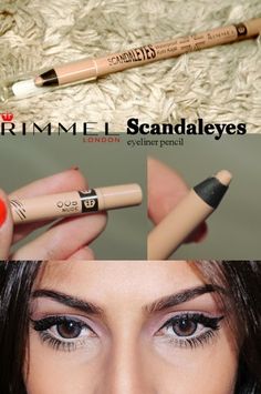 Rimmel Scandaleyes Eyeliner in Nude. White can look way too harsh. Rimmel Scandaleyes Eyeliner, Nude Eyeliner, White Eyeliner, Wide Awake, Make Up Looks, Kiss Makeup