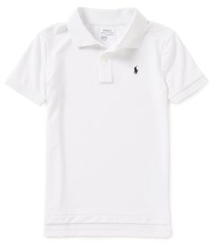 From Polo Ralph Lauren Childrenswear&#x2C; this shirt features:moisture wicking stretch fabricpolo collar2 button placketshort sleevessignature embroidered pony at the left chesttennis tailpolyester/elastanemachine washImported. Polo Shirt Outfit Men, Polo Shirt Outfits, Shirt Outfit Men, Polo Shirt Design, Lacoste Polo Shirts, White Polo Shirt, Polo Shirt White, Ralph Lauren Polo Shirts, White Polo