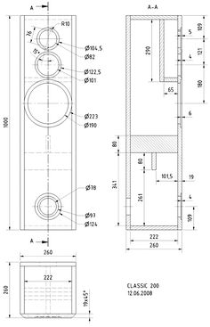 the technical drawing for a bathroom sink