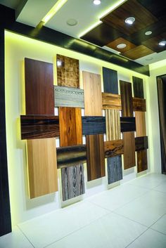 a room filled with lots of different types of wood