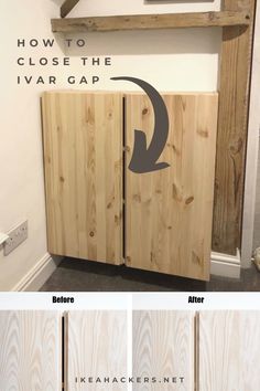 how to close the evar gap in an unfinished cabinet