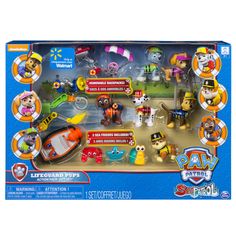 the paw patrol playset includes all kinds of toys and characters, including puppies