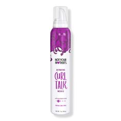 Curl Talk Curl Activation Mousse - CURL TALK ACTIVATING MOUSSE 7.0OZFeaturesAdds definition and volumeCurl enhancingControls frizzLightweight, touchable holdProtein freeSafe for color-treated hairCitrus jasmine scentFormulated WithoutSulfatesSiliconesParabensDrying alcoholDyesCruelty free - Curl Talk Curl Activation Mousse Curl Talk, Not Your Mothers, Curly Hair Mousse, Curl Mousse, Make Hair Thicker, Volume Curls, Frizz Free Curls, Low Porosity Hair Products, Hair Mousse