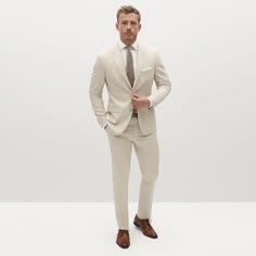 Men's Tan Suit | SuitShop Tan Groomsmen Suits, Tan Groomsmen, Tan Suits, Tan Suit Jacket, Suits Groom, Grey Suit Jacket, Tan Suit, Beige Suits, Birdy Grey