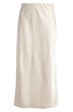 Complete your look with the understated sophistication of this smooth satin midi skirt. 32 1/2" center front length (size Medium) Unlined 54% polyester, 46% rayon Machine wash, line dry Imported Relaxed Satin Pencil Midi Skirt, Relaxed Fit Satin Midi Pencil Skirt, Elegant Bias Cut Midi Skirt, Sleek Satin Midi Skirt, Classic Fitted Satin Skirt, Elegant Satin Midi Pencil Skirt, Elegant Satin Midi Length Skirt, Elegant Satin Pencil Skirt, Elegant Bias Cut Relaxed Fit Skirt