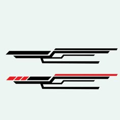 two black and red lines on a white background