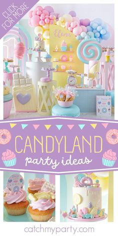 a birthday party with lots of candy and decorations