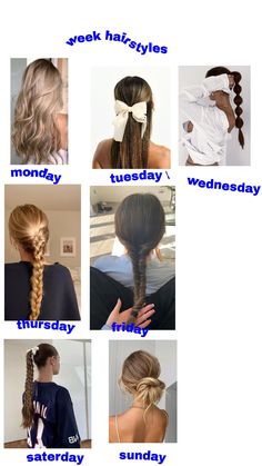 A Week Of Hairstyles, French Plates Hairstyles, Hairstyles For Everyday Of The Week, Day 2 Hairstyles, Stockholm Hairstyle, Week Of Hairstyles