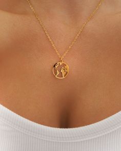 24K Gold Plated Stainless Steel Chain with Gold World/Earth/Globe PendantLength of Necklace: approx. 18 inches Earth Necklace, World Necklace, Earth Globe, Globe Pendant, Christmas 2024, Jewelry Inspo, Steel Chain, Stainless Steel Chain, Necklace Gold