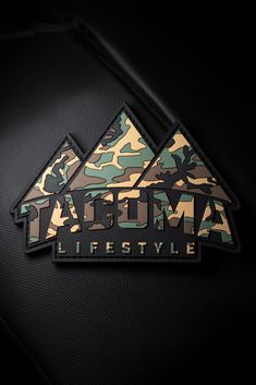 the camo life style logo is displayed on a black background