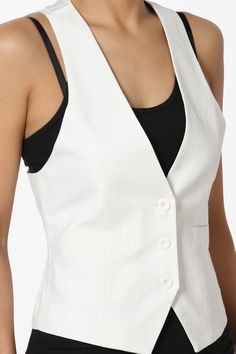 Versatile Vest: This waistcoat is a professional & distinguished uniform piece, it can be worn buttoned for formal occasions, or left undone for a casual look depending on your venue requirement. Very chic and elegant. No matter your style, you can easily wear waistcoats. Team up with dress shirts, dress pants, blazers for work, tee, short skirt, tight-fitting trousers on summer, leather jacket, or plaid skirt or bohemian style dress on fall.Women's stretch woven + satin back tuxedo vestSleevele Classic Summer Vest For Semi-formal Use, Fitted Vest For Semi-formal Summer Events, Classic Summer Business Vest, Formal Spring Blazer With Vest, Fitted Vest For Office Wear In Spring, Summer Formal Vest With Notch Lapel, Formal Summer Vest With Notch Lapel, Formal Notch Lapel Vest For Summer, School Dance Team