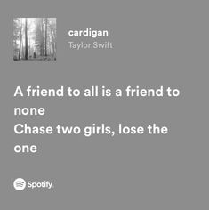 a friend to all is afraid to ignore chase two girls, lose the one