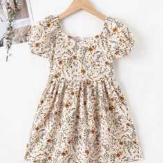 Adorable Ditsy Floral Dress, New With Tags Cute Ditsy Floral Print Dress With Puff Sleeves, Whale Dress, Pretty Little Dress, Pom Pom Dress, Bamboo Dress, Ditsy Floral Dress, Sleeveless Knit Dress, Denim Overall Dress, Rainbow Dress