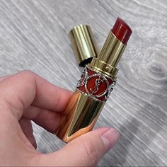 Brand New Ysl Yves Saint Laurent Rouge Volupte Shine Lipstick Balm Color: 80 Chili Tunique Full Size: 0.11oz (3.2g) Makeup Ysl, Yves Saint Laurent Lipstick, Ysl Rouge Volupte Shine, Saint Laurent Makeup, Ysl Lipstick, Matte Lip Stain, Ysl Makeup, Yves Saint Laurent Makeup, Cream Lip Stain