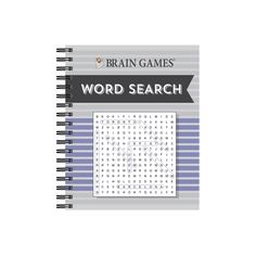 the brain games word search book is open to show it's words and numbers