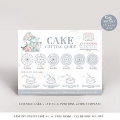 the cake cutting guide with instructions to make it