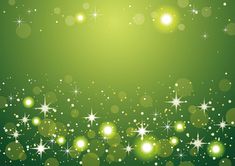 an abstract green background with stars and sparkles