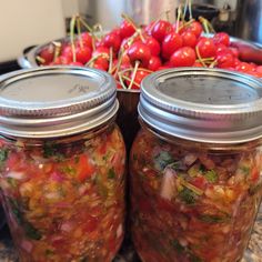 Cherry Salsa Tomato Salsa Canning, Jam And Jelly Recipes, Homemade Apple Cider Vinegar, Cherry Salsa, Homemade Apple Cider, Summer Cherries, Summer Menu, Roasted Cherry Tomatoes