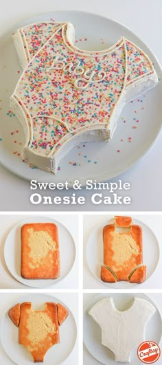 the instructions for how to make a cake with sprinkles and frosting