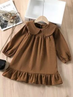 Winter Dress For Kids, Winter Frocks For Baby Girl, Toddler Girl Dresses Winter, Baby Girl Winter Dress, Winter Dress For Girls, Winter Dresses For Girls, Kids Fall Clothes, Girls Winter Dress, Dress Kids Girl