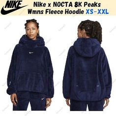 Premium Quality Nike x NOCTA 8K Peaks Wmns Fleece Hoodie Midnight Navy DV3645-410 Size XS-XXL, Womens Clothing Nike Fleece, Nike Store, Midnight Navy, Shoes And Accessories, Nike Sportswear, Fleece Hoodie, New Fashion, Active Wear, Women Accessories