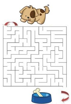 a maze game with a dog and his bowl