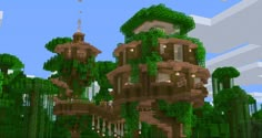 an image of a tree house in minecraft