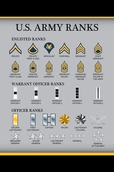 the u s army rank ranks