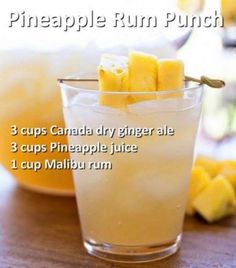 pineapple rum punch recipe with 3 cups