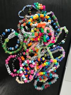 Receive a random assortment of single strand pony beaded kandi! Perfect for festivals and concerts. Kandi Sayings, Kandi Aesthetic, Kandi Rave, Rave Jewelry, Kandi Inspo