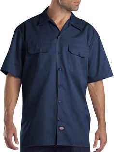 PRICES MAY VARY. Generous fit: extra room in shoulders and chest Comfort flex fabric for ease of movement; moisture-wicking fabric improves breathability; easy-care stain release Pointed collar Button-front closure Chest pockets with button-flap closures; left pocket has pencil division; 4.6 oz. Mechanical Stretch Twill, 65% Polyester/35% Cotton Dickies Workwear, Twill Shirt, Work Shirt, Pullover Jacket, Oxford Shirt, Poplin Shirt, Long Sleeve Polo, Henley Shirts, Work Shirts