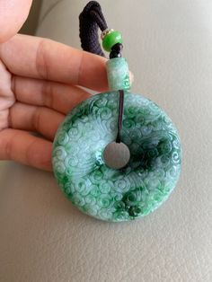 🌈 Antique Style Jadeite Jade Green Donut Pendant, 53.9mm 🌷 Untreated Natural Jadeite/ Grade A Jade 🌷 Certified : YES 🌷 Jade from Myanmar/ Burma 🌷 Dimensions : 53.9 x 13mm 🌷 Color : Green 🌷 Free shipping from Hong Kong with tracking number provided 🌷 Take approximately 7-21 days to arrive worldwide ❤️ In Chinese Culture: Young people wear jade pendant will have a prosperous life, attracts good luck and friendship Old people wear jade pendant will have a healthy life & longevity as wel Carved Round Jade Jewelry, Round Carved Jade Jewelry, Carved Green Round Jewelry, Green Carved Round Jewelry, Green Donut, Carving Jewelry, Donut Pendant, Lavender Green, Light Copper