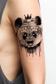 Beautiful Panda Tattoo Ideas for Female – Big Inspirational Tats – www.MyBodiArt.com