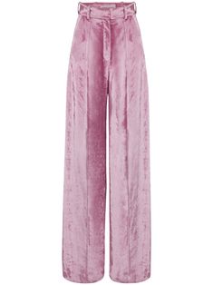 Velvet Palazzo Pants, Velvet Palazzo, Palazzo Design, Palazzo Trousers, Velvet Trousers, Yoko London, Lace Camisole, Velvet Pants, Pink Pants