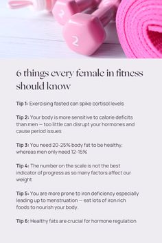 fitness, women, women's health, information, wellness, workout, gym, facts Gym Facts, Fitness Tips For Women, Iron Rich Foods, Iron Rich, Fitness Women, Health Information, Calorie Deficit, Moving Tips