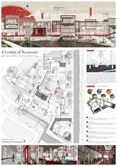 an architectural diagram shows the various sections of a building