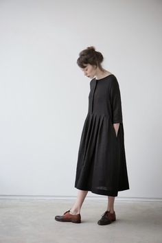 Áo Blu, Bohol, Looks Style, Linen Dresses, A Black, Chic Style