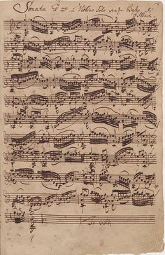 an old sheet with music notes on it