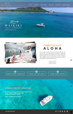 the website design for waiki yachts