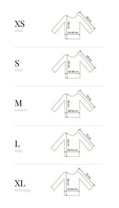 four different sizes of sewing patterns for the top and bottom half of a t - shirt