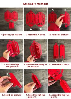 instructions to make paper lanterns for the chinese new year