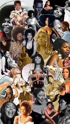 a collage of black women in different styles and colors