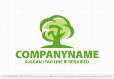 green tree logo design with the letter c in it's center and leaves on top