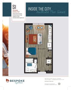 the floor plan for an apartment with one bedroom, two bathrooms and living room in it