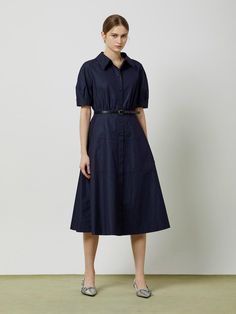 Composition : Shell: 71% cotton + 29% nylonColor : Indigo_IN1_S(55), Indigo_IN1_M(66)Country of Origin : CHINA Chic Fitted Cotton Belted Dress, Spring Cotton Dresses With Belted Cuffs, Elegant Cotton Shirt Dress With Belted Cuffs, Cotton Dresses With Belted Cuffs, Collared Cotton Belted Dress, Cotton Collared Belted Dress, Belted Cotton Collared Dress, Cotton Shirt Dress With Belted Cuffs, Spring Cotton Belted Shirt Dress