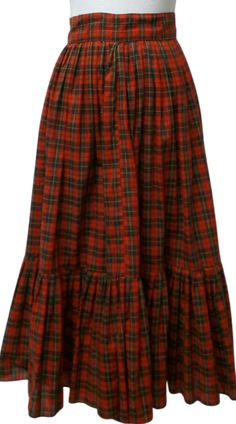 Flannel Petticoat, Red Maxi Skirt Outfit, 70s Plaid, Mustard Skirt, Red Maxi Skirt, Holiday Skirt, Red Plaid Skirt, Holiday Skirts, Tartan Skirt