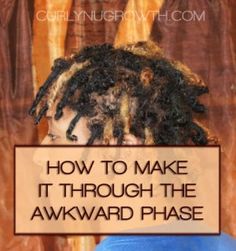 HOW TO MAKE IT THROUGH THE AWKWARD PHASE OF LOCS - CURLYNUGROWTH.COM Phases Of Locs, Loc Phase, Stages Of Locs, Very Short Locs, Braided Updo Natural Hair, Micro Locks, Dreads Short Hair, Pretty Dreads, Dreadlocks Hair Care